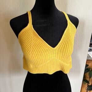 Wild Fable bra-like knit top, yellow, women's size XL